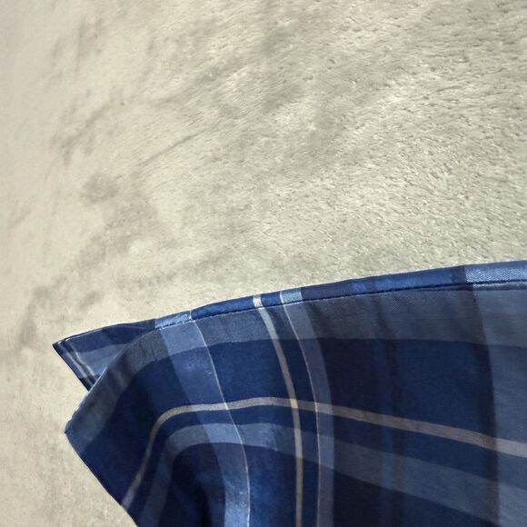 NWT Ralph Lauren Women's 2P Petite Plaid Blue 100% Silk Pants - Picture 10 of 11